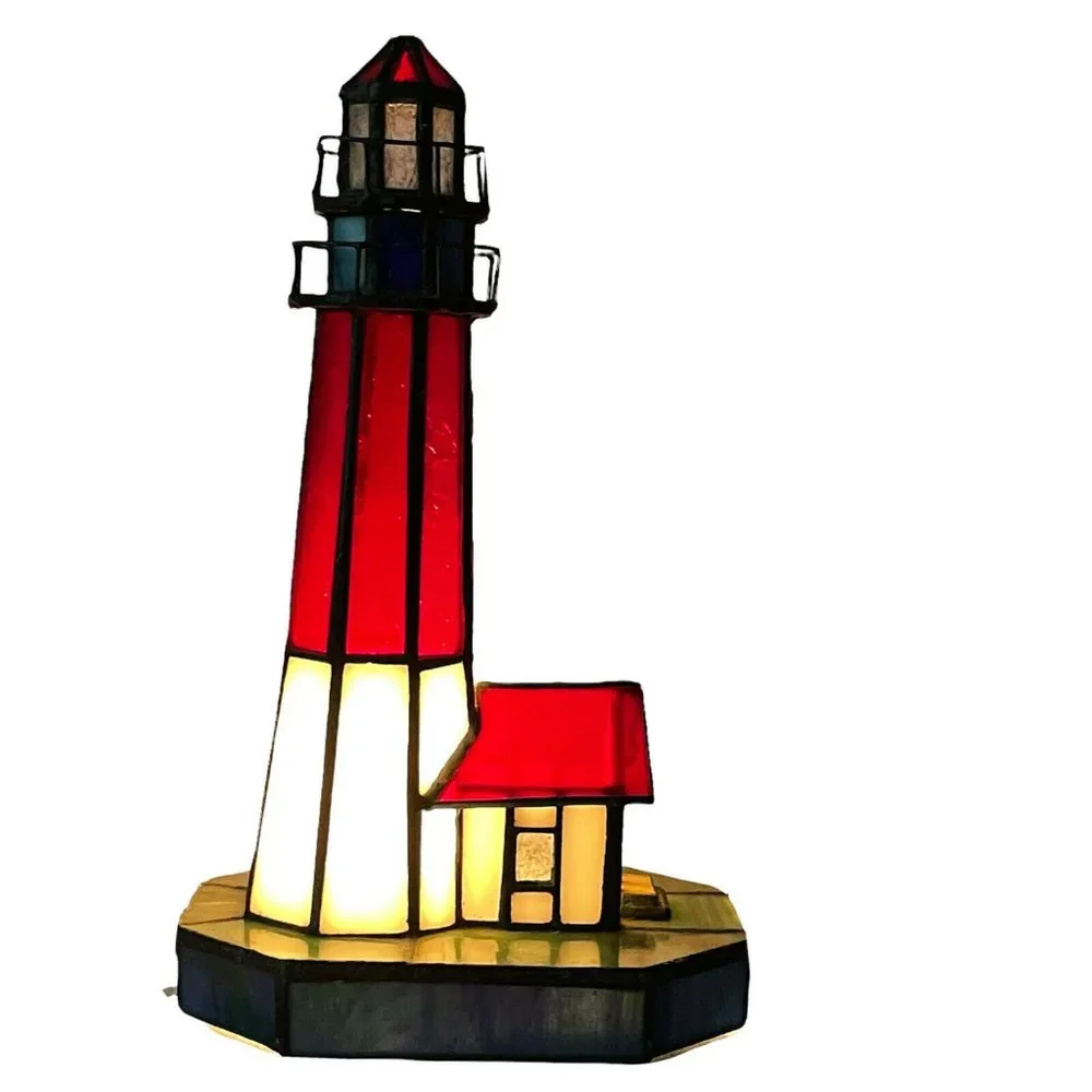 Tiffany Style Beacon Lighthouse Beach Table Lamps Children's Gifts Night Lights